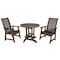 Highwood Usa Weatherly 3pc Round Outdoor Patio Furniture Dining Set AD-DNW36-ACE - alternate 1